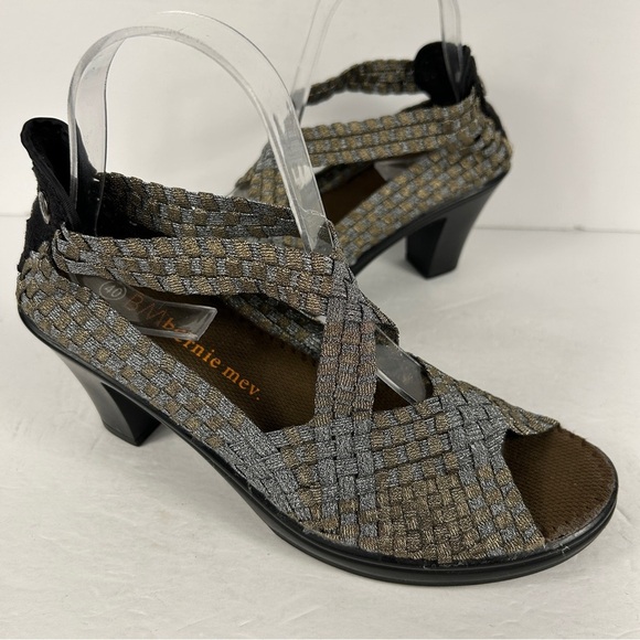 bernie mev. Women's Woven Heels 40 Black and Brown - Picture 1 of 8
